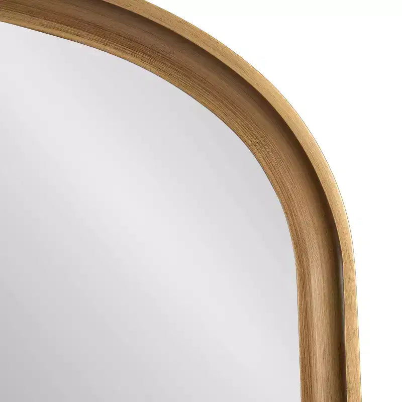 Specchio da parete ad arco 34"X28" con cornice a canestro dorata
