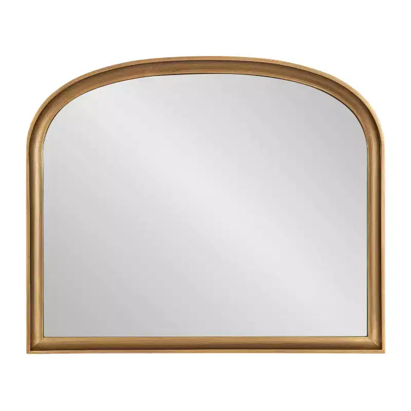 Specchio da parete ad arco 34"X28" con cornice a canestro dorata