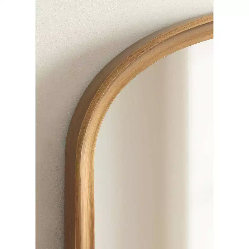 Specchio da parete ad arco 34"X28" con cornice a canestro dorata