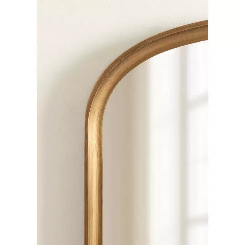 Specchio da parete ad arco 34"X28" con cornice a canestro dorata