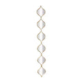 51"x6" Metal Slim Stacked Chain 6 Layer Wall Mirror with Tear Drop Pattern Gold - Olivia & May