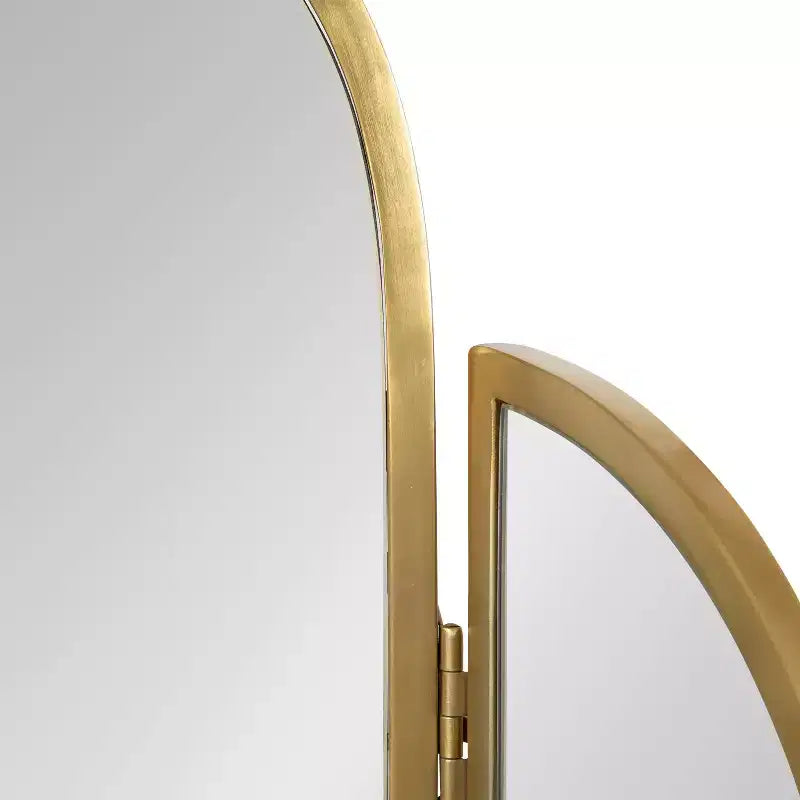 Specchio ad arco Amoli treppiede oro 28"x28" - : Stile moderno, Montaggio a parete, Nessun assemblaggio richiesto