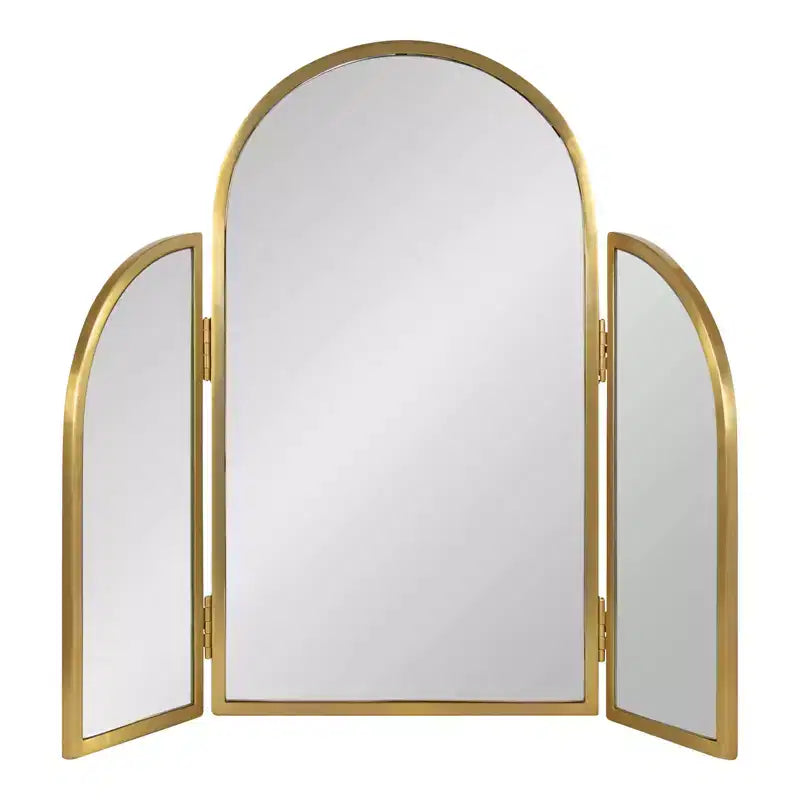 Specchio ad arco Amoli treppiede oro 28"x28" - : Stile moderno, Montaggio a parete, Nessun assemblaggio richiesto