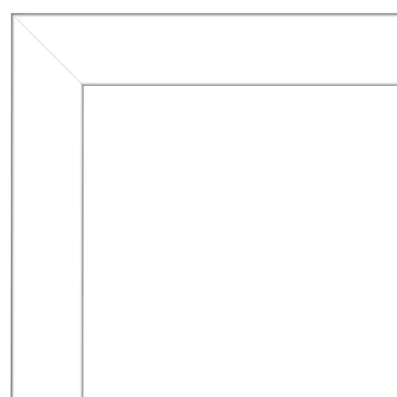 Specchio da Parete per Bagno Amanti Art 30" x 30" Senza Smussatura, con Cuneo, Bianco: Vanity Moderno Quadrato, Include Hardware per il Montaggio