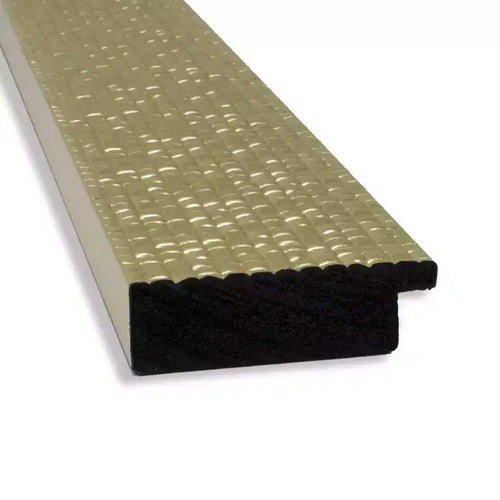 Espejo de pared mosaico dorado no biselado de 42" x 31" - Amanti Art