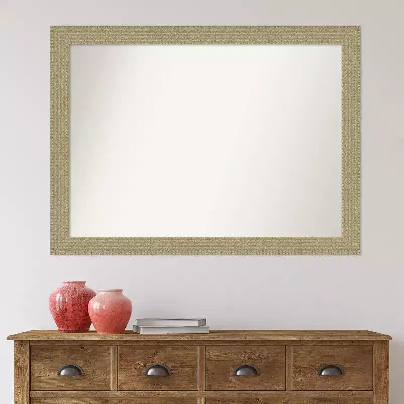 Specchio da parete dorato a mosaico non smussato da 42" x 31" - Amanti Art