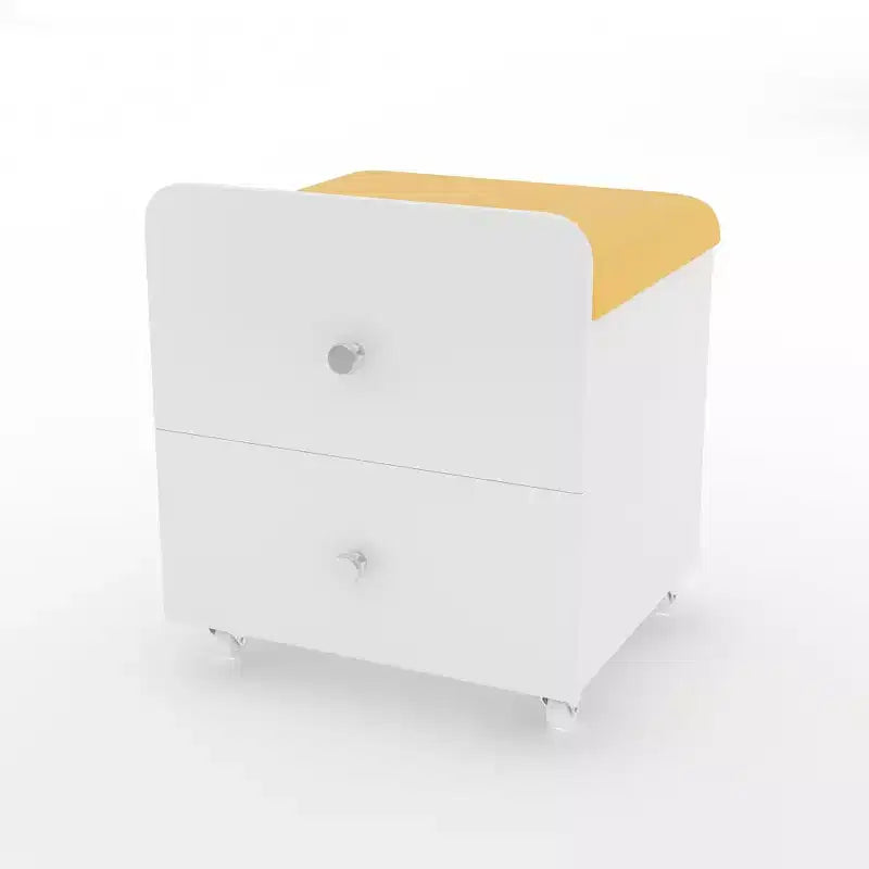 Sgabello Moderno per Toeletta con Cassetto Contenitore, Pouf in Pelle PU da 17.3 con Ruote Bloccabili, Sedia da Trucco Multifunzionale per Camera da Letto e Soggiorno