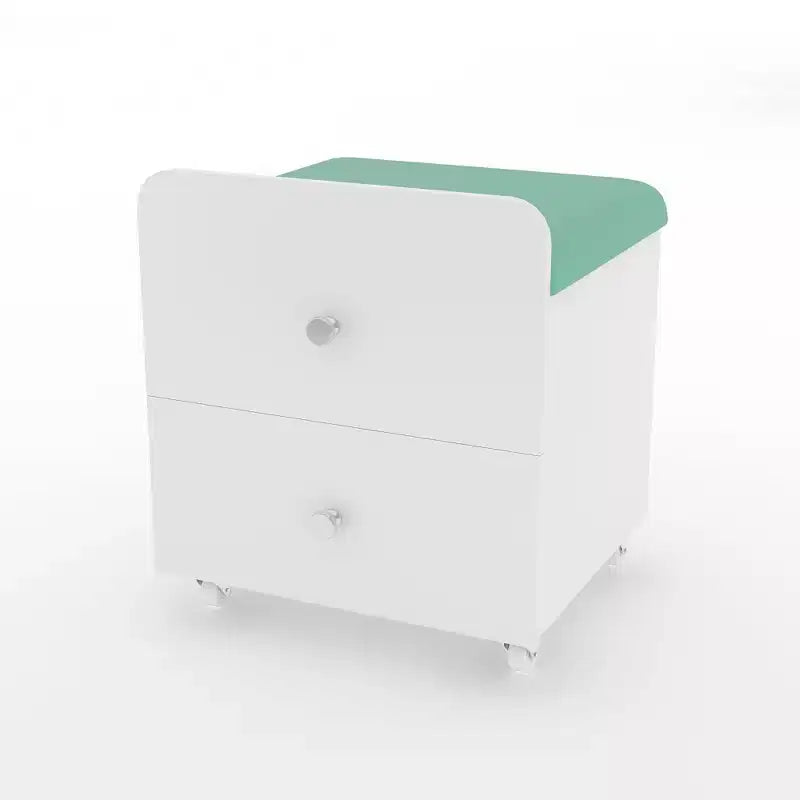 Sgabello Moderno per Toeletta con Cassetto Contenitore, Pouf in Pelle PU da 17.3 con Ruote Bloccabili, Sedia da Trucco Multifunzionale per Camera da Letto e Soggiorno