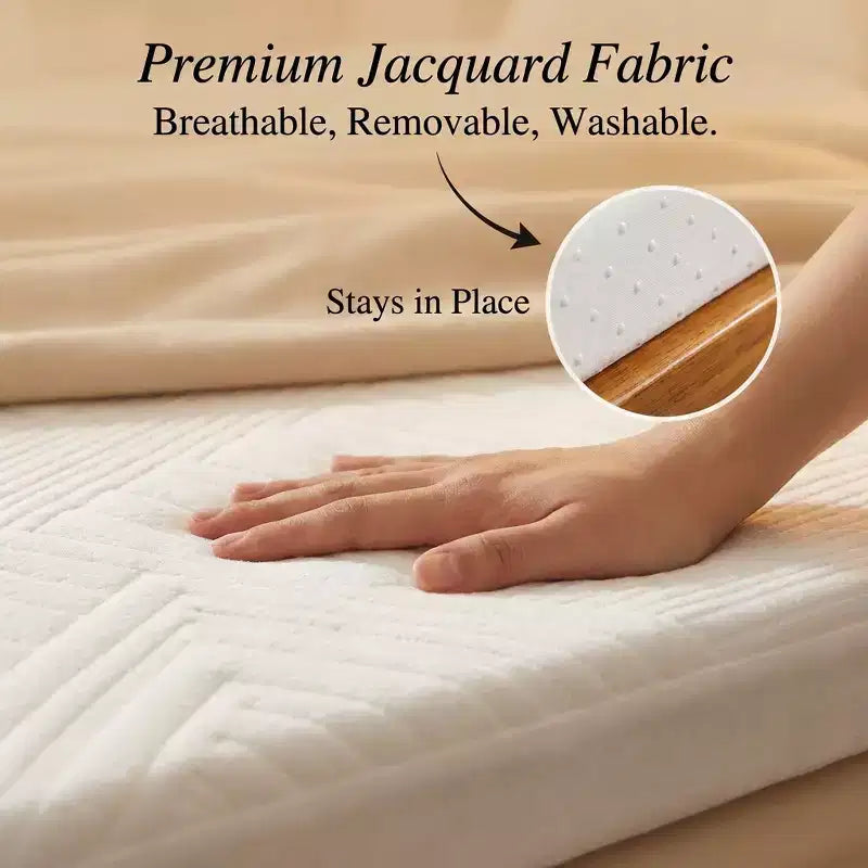 Dyonery Topper per materasso divano letto full size da 4 pollici, sostituzione in memory foam gel rinfrescante con fodera lavabile, certificato CertiPUR-US per divano letto