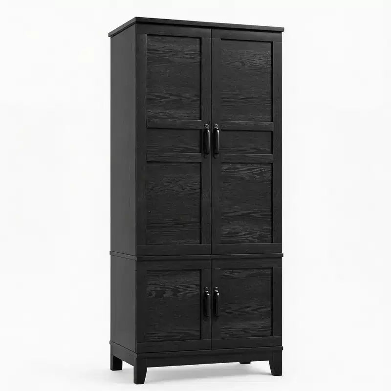 Armadio Guardaroba, Armadio in Legno da 182 cm con Asta Appendici, Armadio Alto con Ripiani Regolabili per la Camera da Letto