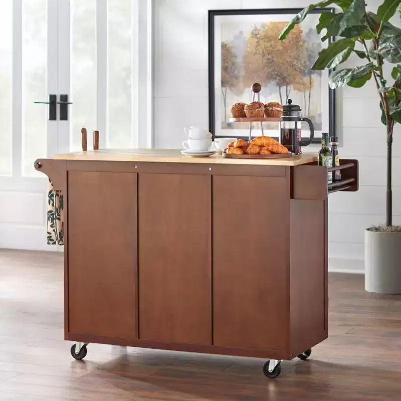 Carrello da cucina Buylateral Cottage Country con ripiano in legno