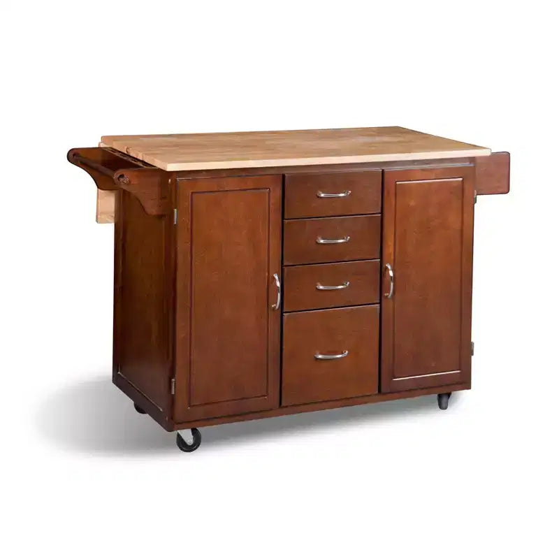 Carrello da cucina Buylateral Cottage Country con ripiano in legno