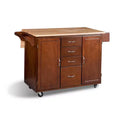 Carrello da cucina Buylateral Cottage Country con ripiano in legno