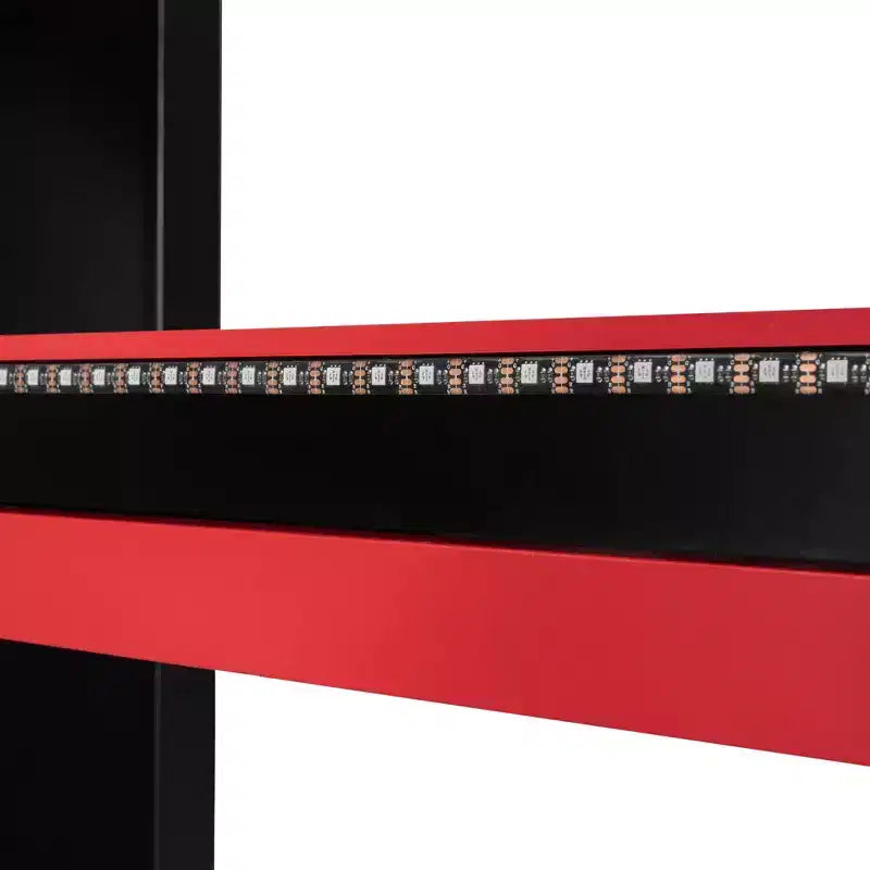 Luxystar Letto a Soppalco Completo con Scrivania Illuminata, Vassoio Tastiera, Ripiani Portaoggetti e Tenda Oscurante
