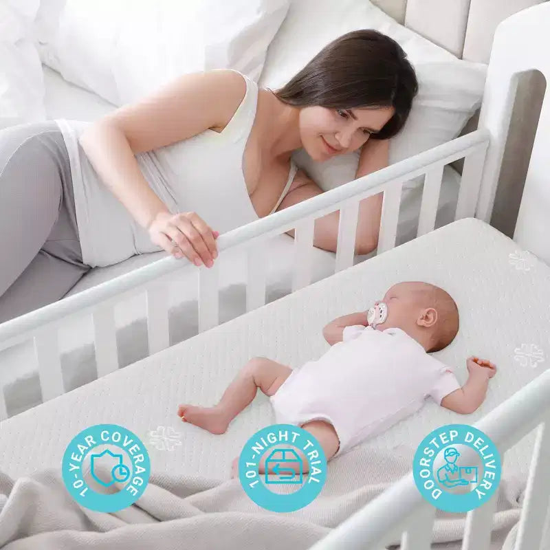 Serweet Materasso 2-in-1 per Culla e Letto per Bambini con Memory Foam Gel Rinfrescante, Copertura Lavabile, Design Traspirante, Delicato sulla Pelle
