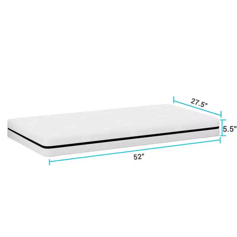 Serweet Materasso 2-in-1 per Culla e Letto per Bambini con Memory Foam Gel Rinfrescante, Copertura Lavabile, Design Traspirante, Delicato sulla Pelle