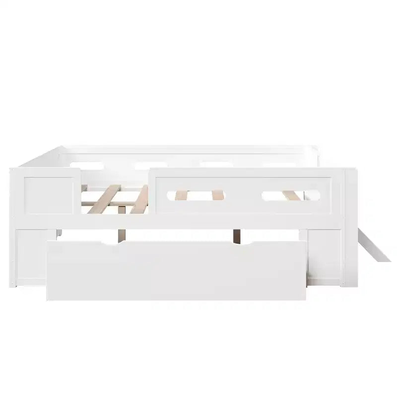 GDFStudio Letto a piattaforma Martin in legno con sponde e cassetti