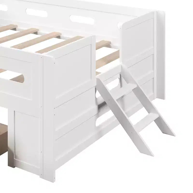 GDFStudio Letto a piattaforma Martin in legno con sponde e cassetti