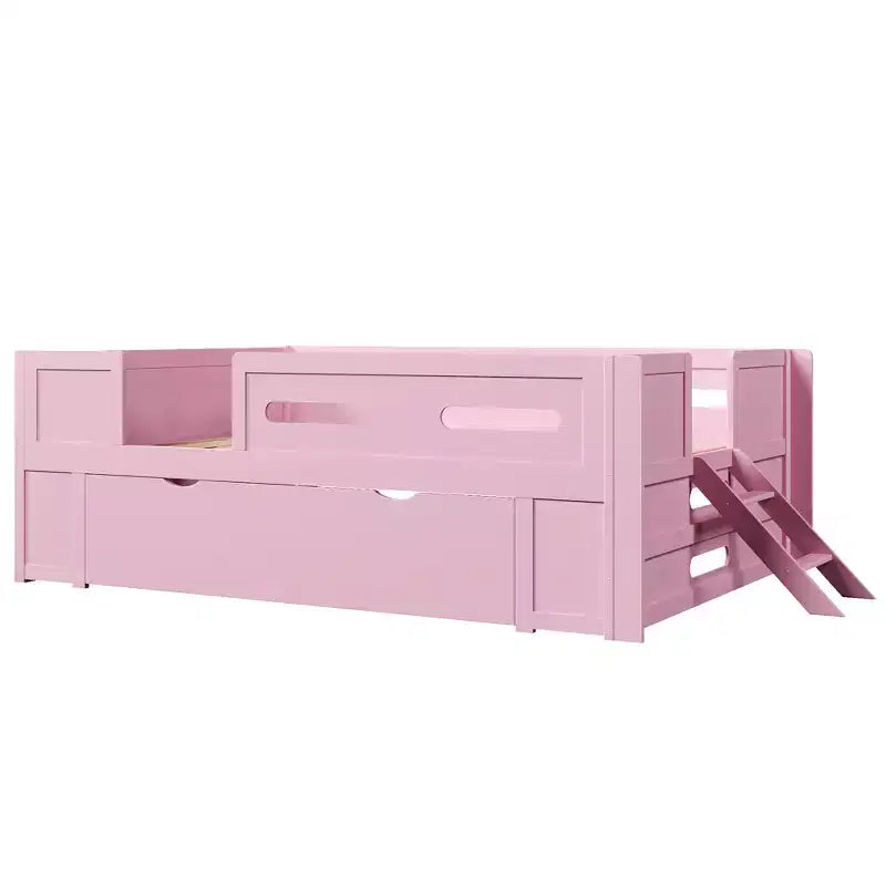 GDFStudio Letto a piattaforma Martin in legno con sponde e cassetti