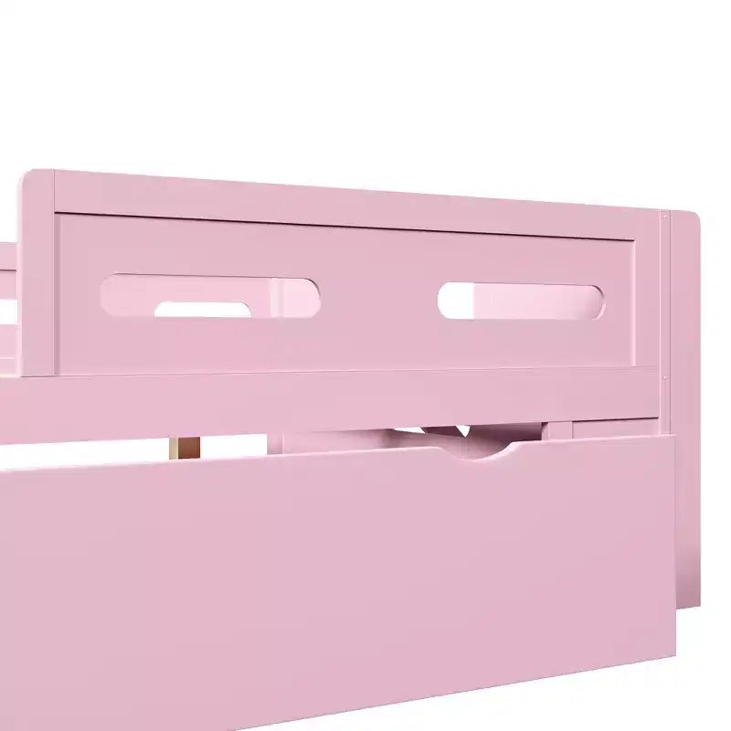 GDFStudio Letto a piattaforma Martin in legno con sponde e cassetti