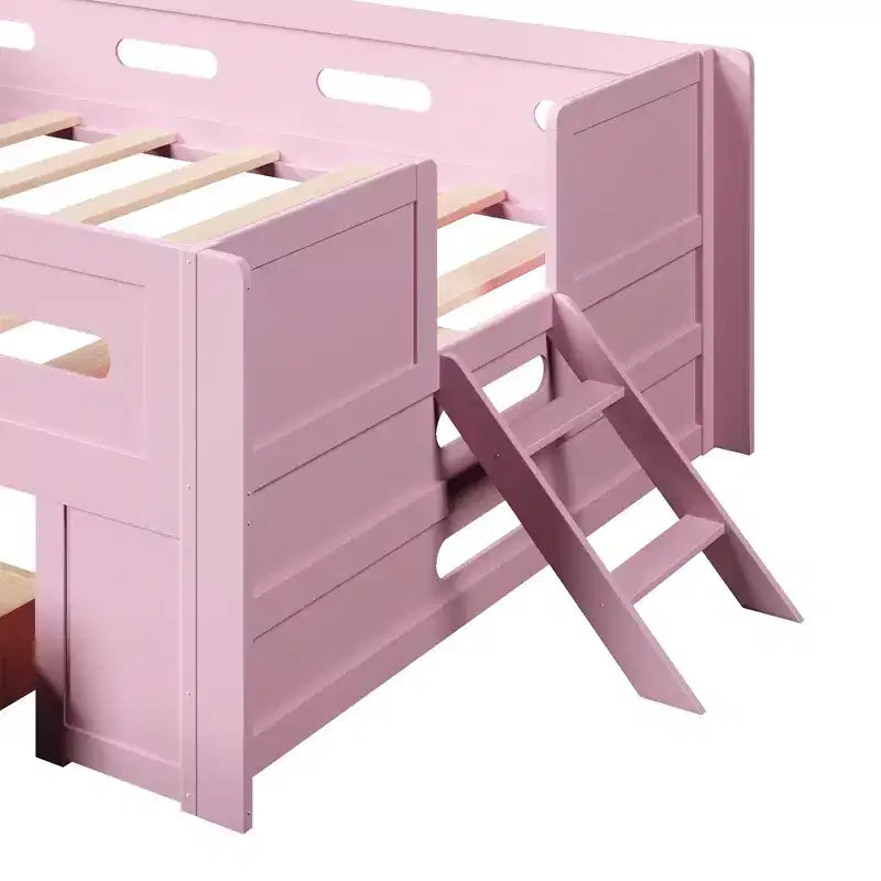 GDFStudio Letto a piattaforma Martin in legno con sponde e cassetti