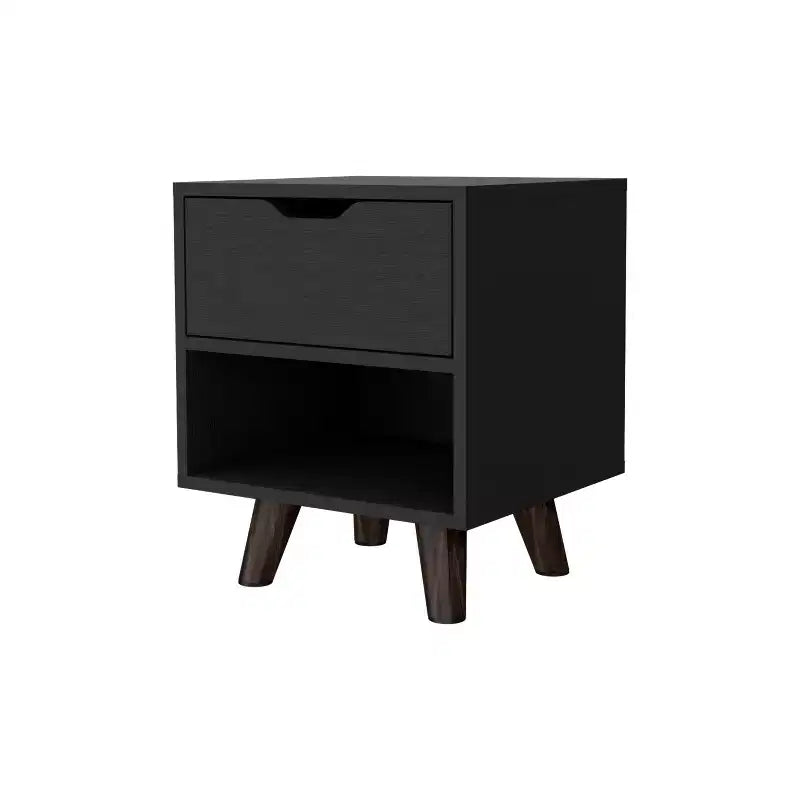 Carthage Comodino a 1 cassetto elegante e funzionale per camera da letto o salotto