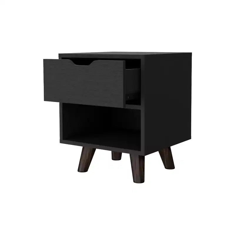 Carthage Comodino a 1 cassetto elegante e funzionale per camera da letto o salotto