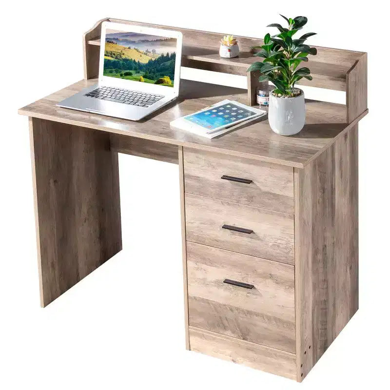 Scrivania per computer Karlhome da 109 cm con 3 cassetti