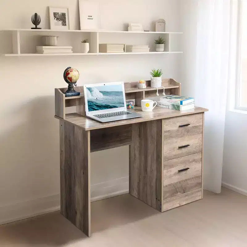 Scrivania per computer Karlhome da 109 cm con 3 cassetti