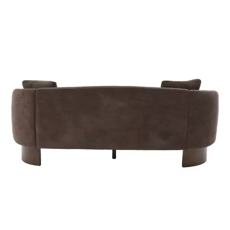 Divano a 3 posti GDFStudio Kyro 81'' moderno imbottito in tessuto bouclé con base in legno e cuscini
