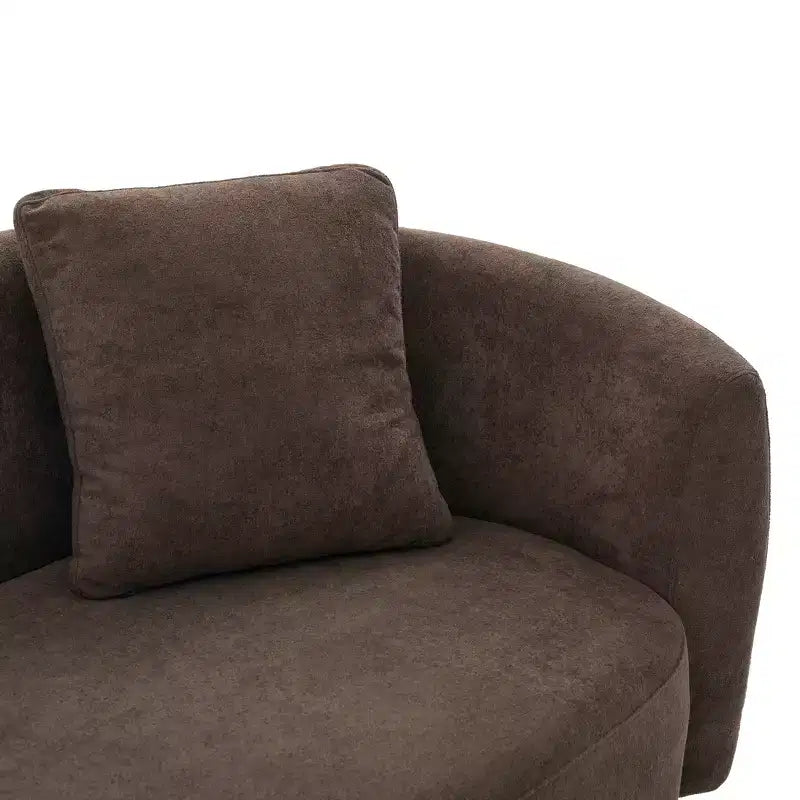 Divano a 3 posti GDFStudio Kyro 81'' moderno imbottito in tessuto bouclé con base in legno e cuscini