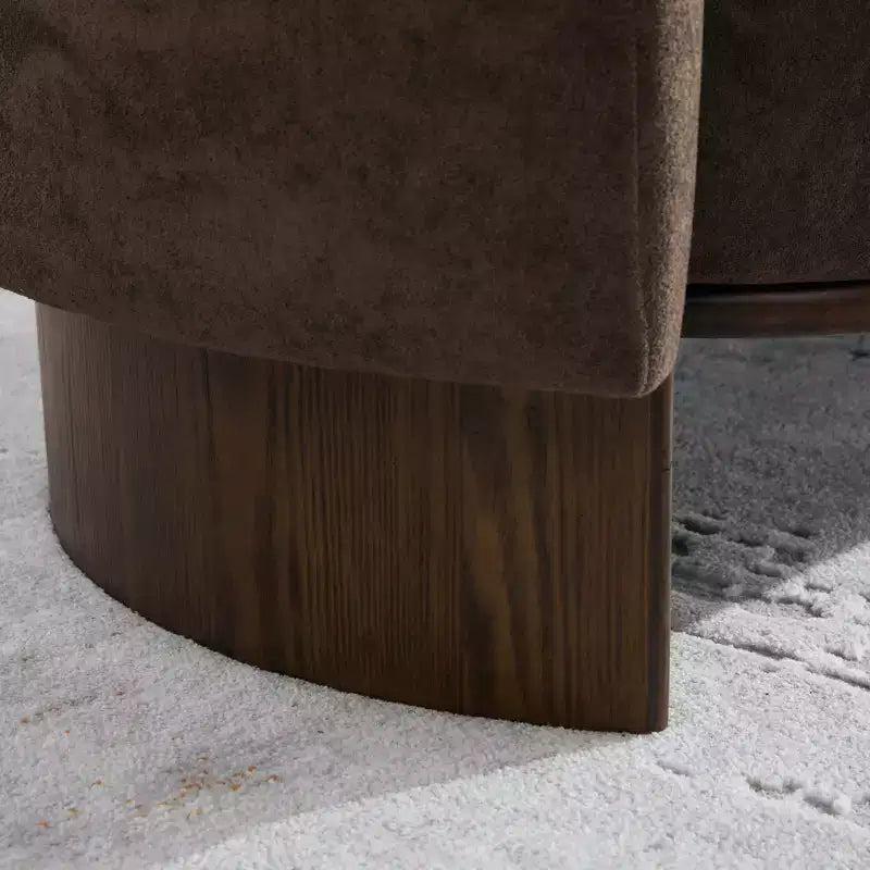Divano a 3 posti GDFStudio Kyro 81'' moderno imbottito in tessuto bouclé con base in legno e cuscini