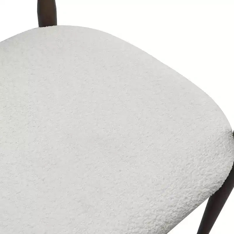 Set di 2 sgabelli da bar moderni imbottiti in ferro, altezza bancone, colore beige/marrone