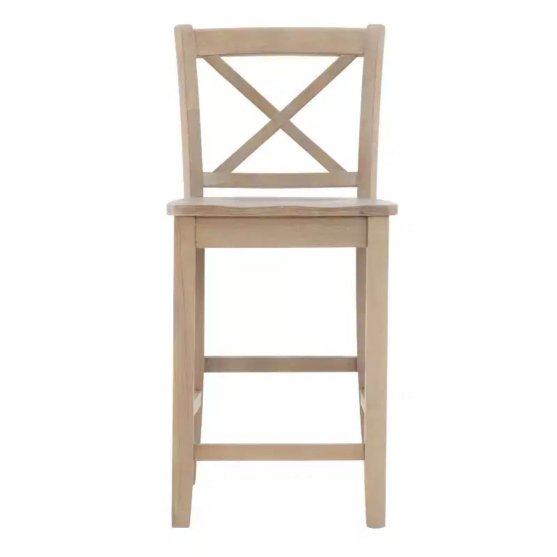 Sgabelli da bar X-Back tradizionali Torino da 24" in legno massello lavato grigio -