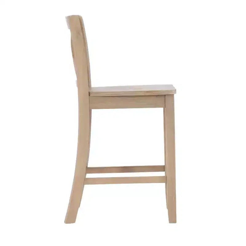 Sgabelli da bar X-Back tradizionali Torino da 24" in legno massello lavato grigio -