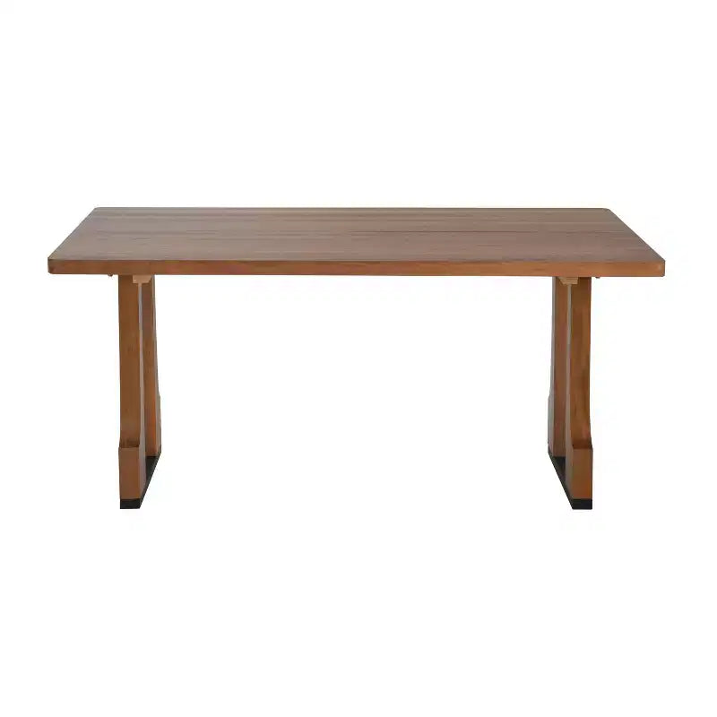 Tavolo da pranzo Rowan Rustic da 63" con base a doppio piedistallo in noce