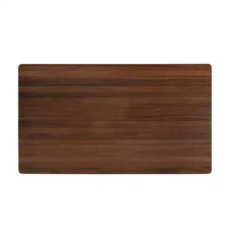 Tavolo da pranzo Rowan Rustic da 63" con base a doppio piedistallo in noce