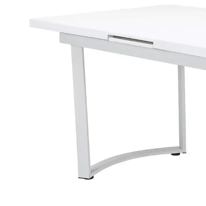Tavoli da pranzo Palton 60-72" Bianco lucido - : Rettangolare allungabile elegante per 6 persone