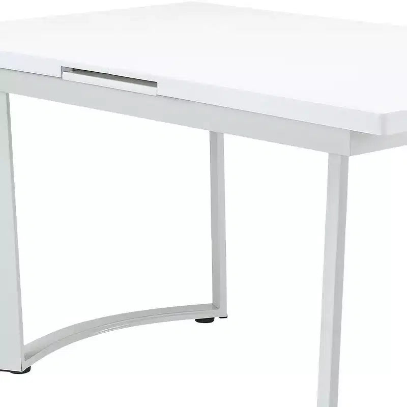 Tavoli da pranzo Palton 60-72" Bianco lucido - : Rettangolare allungabile elegante per 6 persone