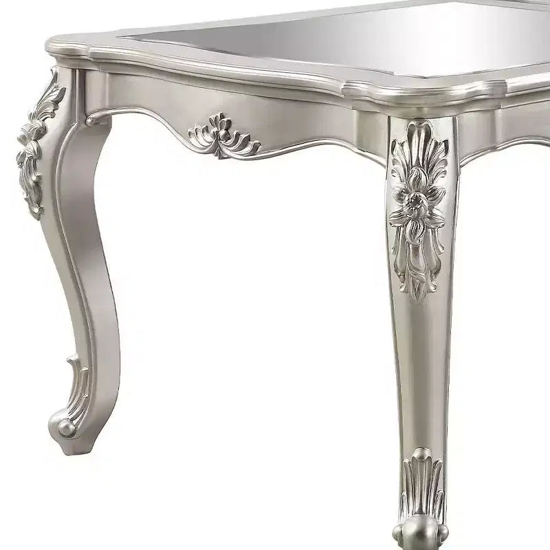 Tavolo da pranzo Bently 96" con finitura color champagne - : sofisticato rettangolare, 8 posti a sedere