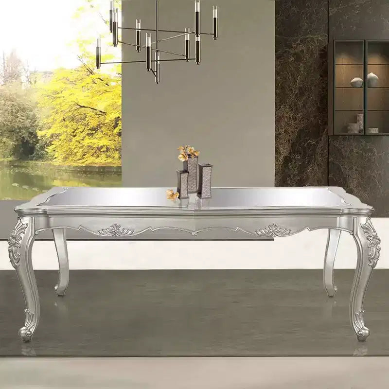 Tavolo da pranzo Bently 96" con finitura color champagne - : sofisticato rettangolare, 8 posti a sedere