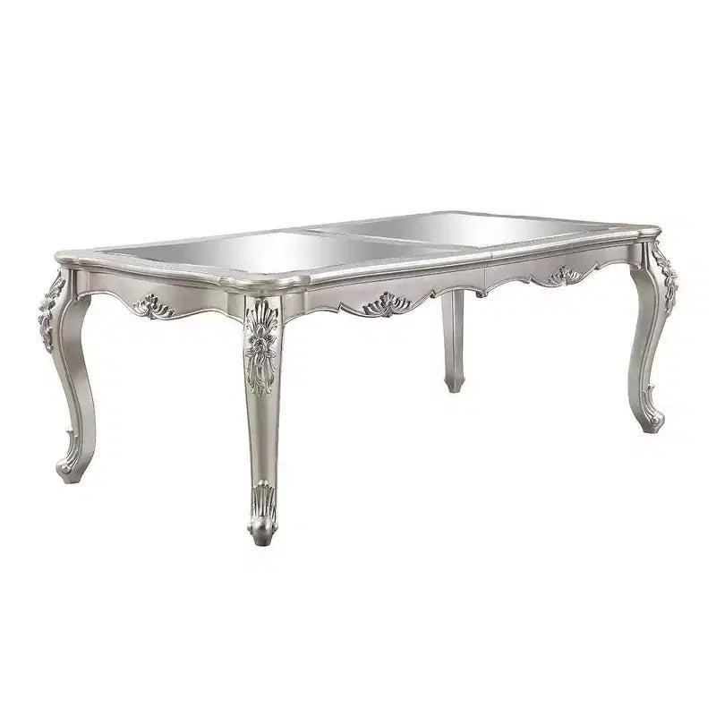 Tavolo da pranzo Bently 96" con finitura color champagne - : sofisticato rettangolare, 8 posti a sedere