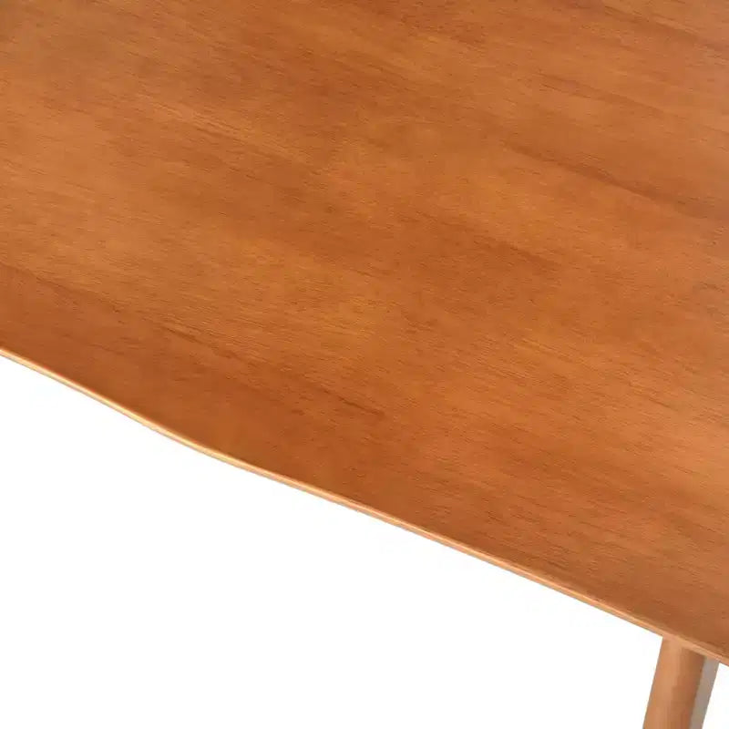 Set da pranzo moderno Valentina 6 pezzi con 1 tavolo, 2 sedie, 2 poltrone, 1 panca, Noce Chiaro