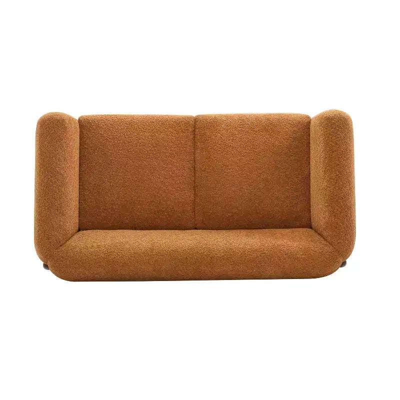 James 63" Divanetto in Tessuto Bouclé Caramello