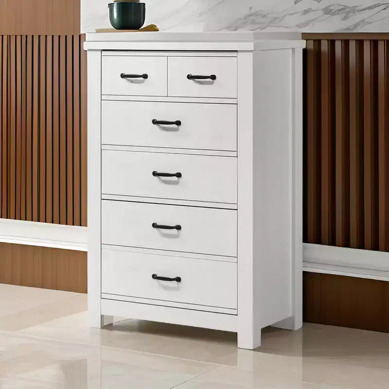 Comò da 47" con 6 cassetti bianco - : Mobili camera da letto contemporanei, Design salvaspazio