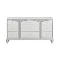 Maverick 67" Dressers Platinum - Acme Furniture: Glendale Style, 9 Drawers, Crystal Knobs, No Assembly Required