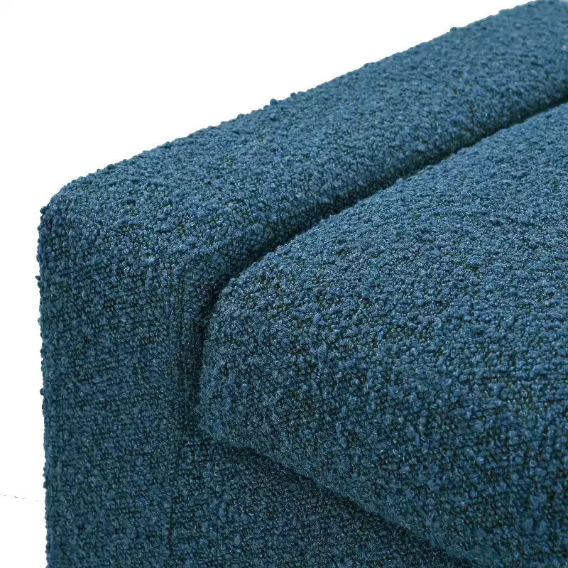 Pouf contenitore moderno imbottito per interni blu