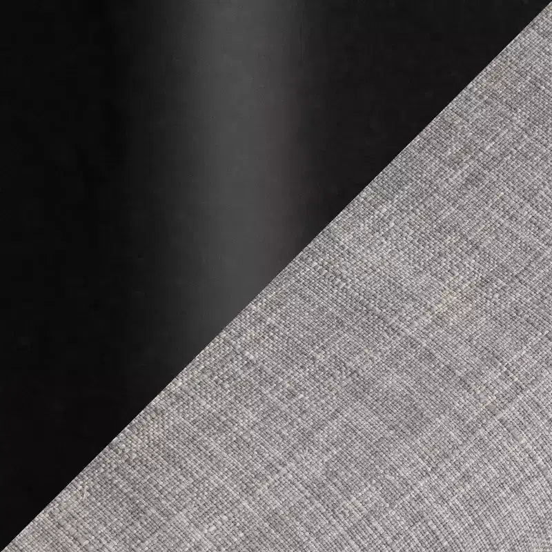 Sedia da lavoro imbottita 4 stelle in metallo nero/tessuto grigio