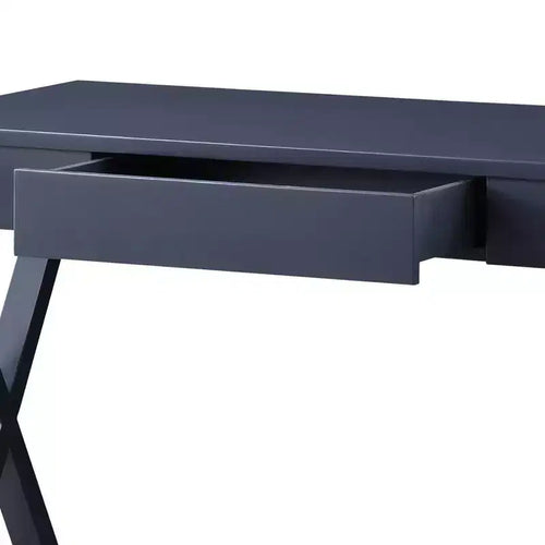 Consolle Nalo 42" Finitura Nera - : Legno di pioppo carbone, Cassetto contenitore