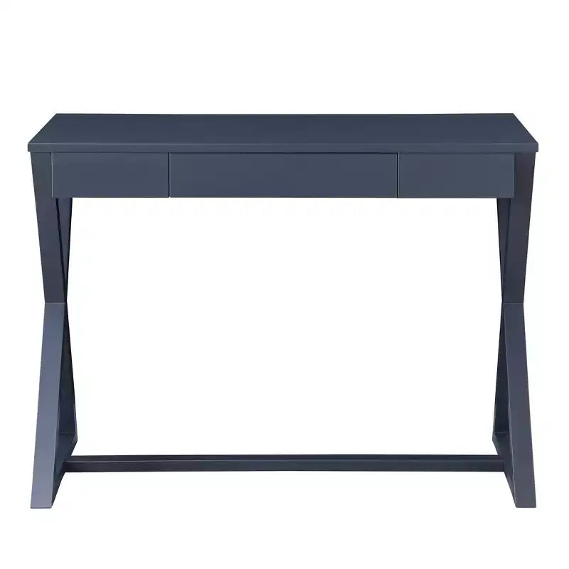 Consolle Nalo 42" Finitura Nera - : Legno di pioppo carbone, Cassetto contenitore